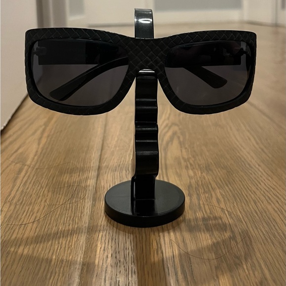 Bottega Veneta Accessories - Vintage Bottega Veneta Matte Black Intrecciato Sunglasses